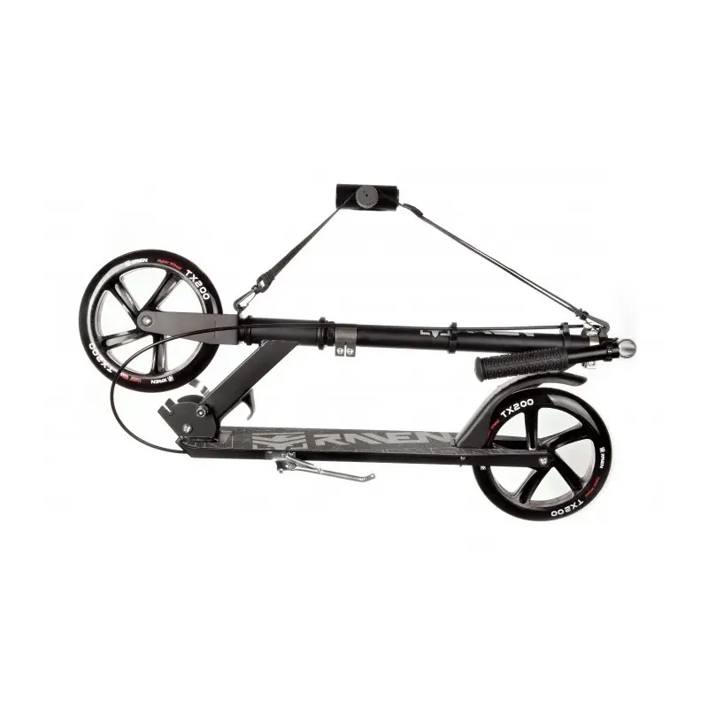 Самокат Raven Straight Black/Silver 200mm с ручным тормозом