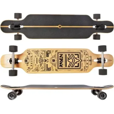 Longboard Raven Solid (pikk), ABEC9, 70mm