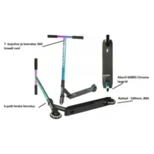 Triki tõukeratas Raven Rookie Neo Chrome