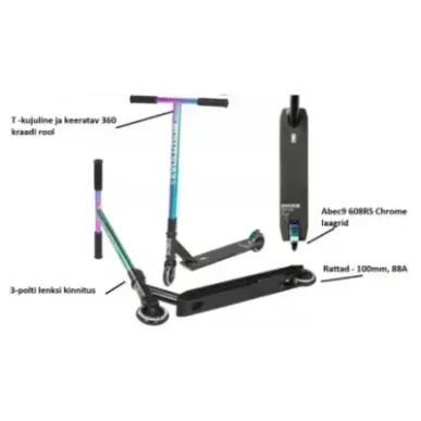Трюковый самокат Raven Rookie Neo Chrome