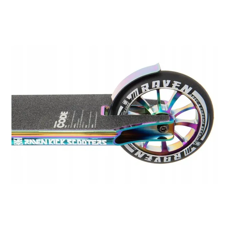 Особо прочный трюковый самокат Raven Code Neo Chrome 120mm