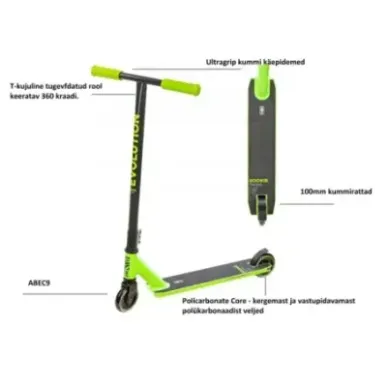 Трюковый самокат Raven Rookie Lime