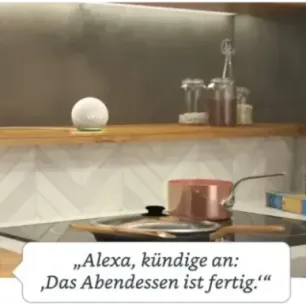 Amazon Echo Dot with clock (4th Gen) Glacier White (B7W644)