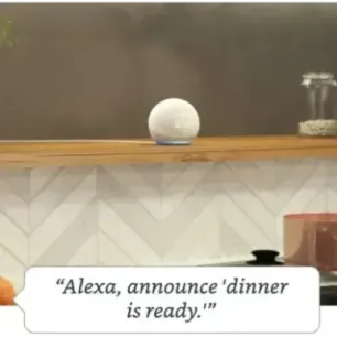 Amazon Echo Dot with clock (4th Gen) Twilight Blue (B7W644)