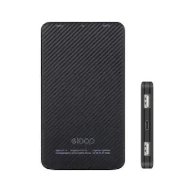 Eloop E30 Mobile Power Bank 5000mAh black