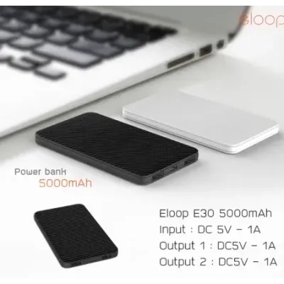 Eloop E30 Mobile Power Bank 5000mAh black