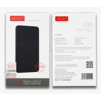 Eloop E30 Mobile Power Bank 5000mAh black