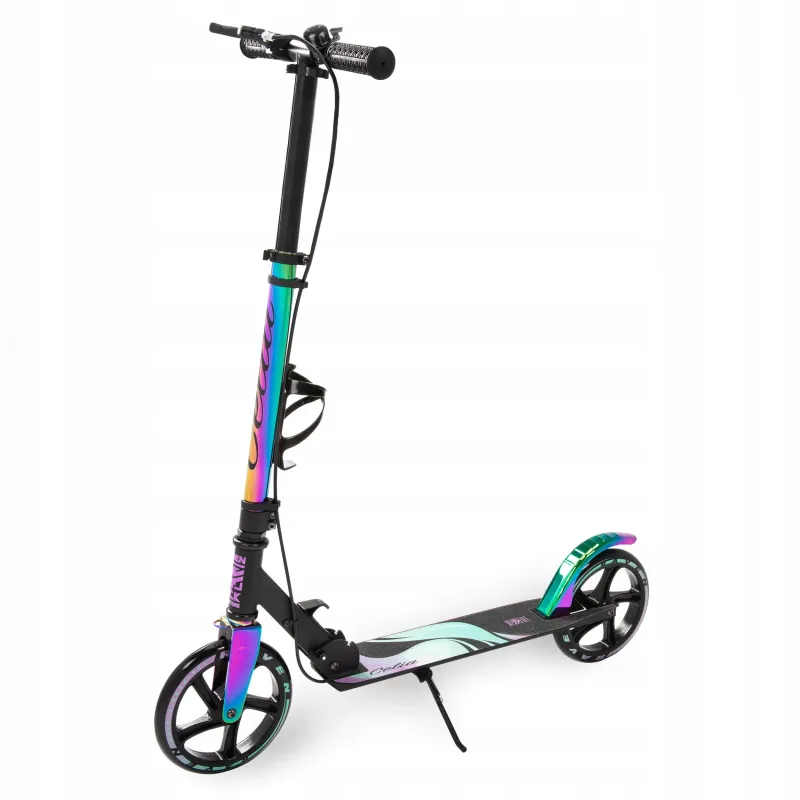 Самокат с большими колесами Raven Celia Black 200mm с ручным тормозом