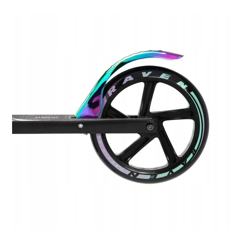 Самокат с большими колесами Raven Celia Black 200mm с ручным тормозом