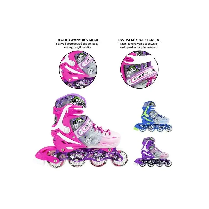 РИН-ЛИНЕЙНЫЕ КОНЬКИ NJ1812 A PURPLE РАЗМЕР S NILS EXTREME