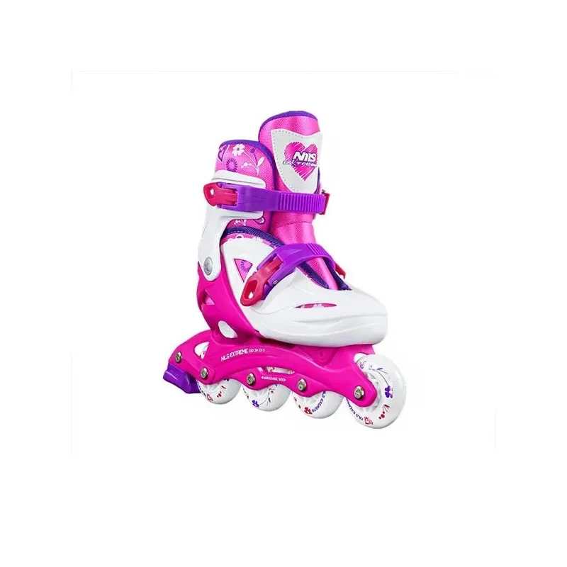 NJ/NA0321 A VALGE-ROOSA SUURUS M (31-35) IN-LINE RUISID NILS EXTREME