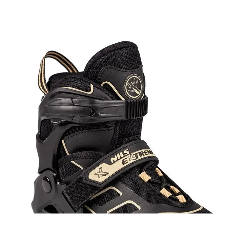 NA14174 A ЧЕРНО-БЕЖЕВЫЕ РОЛИКОВЫЕ КОНЬКИ РАЗМЕР S NILS EXTREME