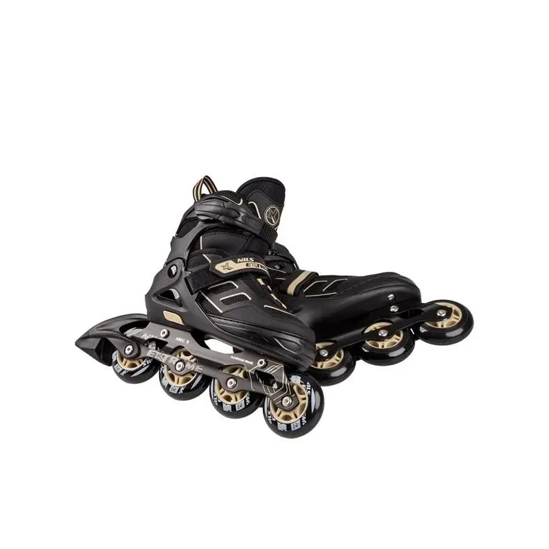 NA14174 A ЧЕРНО-БЕЖЕВЫЕ РОЛИКОВЫЕ КОНЬКИ РАЗМЕР S NILS EXTREME