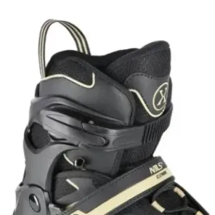 NA14174 A ЧЕРНО-БЕЖЕВЫЕ РОЛИКОВЫЕ КОНЬКИ РАЗМЕР L NILS EXTREME