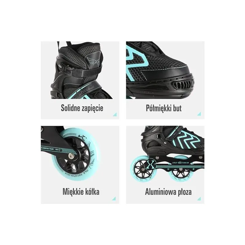 NA19318 MUST-TÜRKIISSINE SUURUS M (35-38) RUISID NILS EXTREME