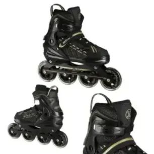 NA1128 РЯДНЫЕ КОНЬКИ NILS EXTREME РАЗМЕР XL (43-45) ЧЕРНО-ЗОЛОТО