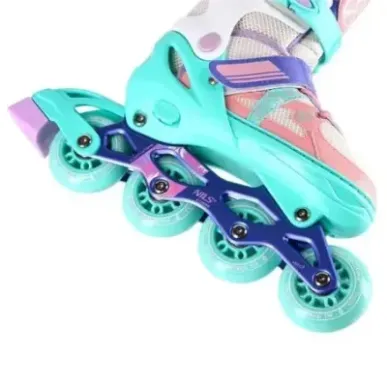 РИСОВЫЕ КОНЬКИ NJ1828A БЕЛЫЙ-МЯТНЫЙ РАЗМЕР L(39-42) NILS EXTREME