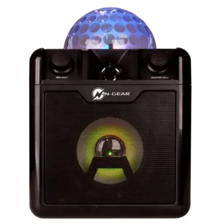 N-Gear Portable Bluetooth and Disco Karaoke Speaker The Disco Block 410 50 W Bluetooth Black Wireless