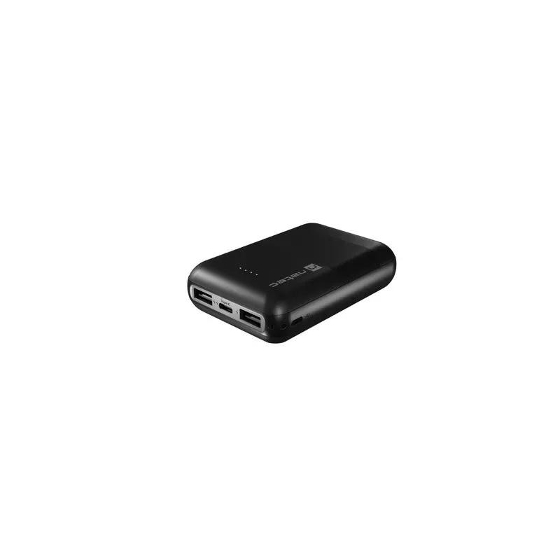 Natec Power Bank Trevi Compact 10000 mAh 1 x USB-C, 2 x USB A, 1x Micro USB Black