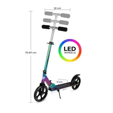 Kokkupandav tõukeratas Story Lux Foldable Commuter LED rattad