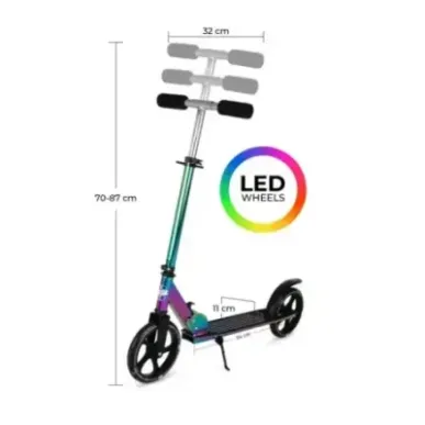 Складной самокат с LED-колесами Story Lux Foldable Commuter
