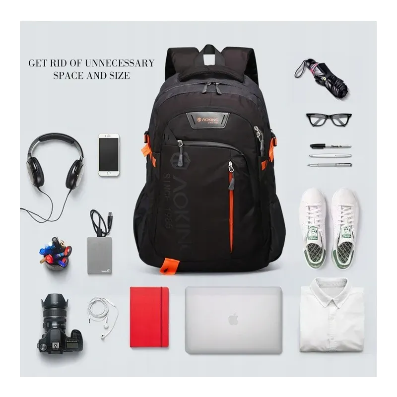 Бизнес рюкзак для ноутбука Aoking CITY SN57 15,6&quot Black/Orange