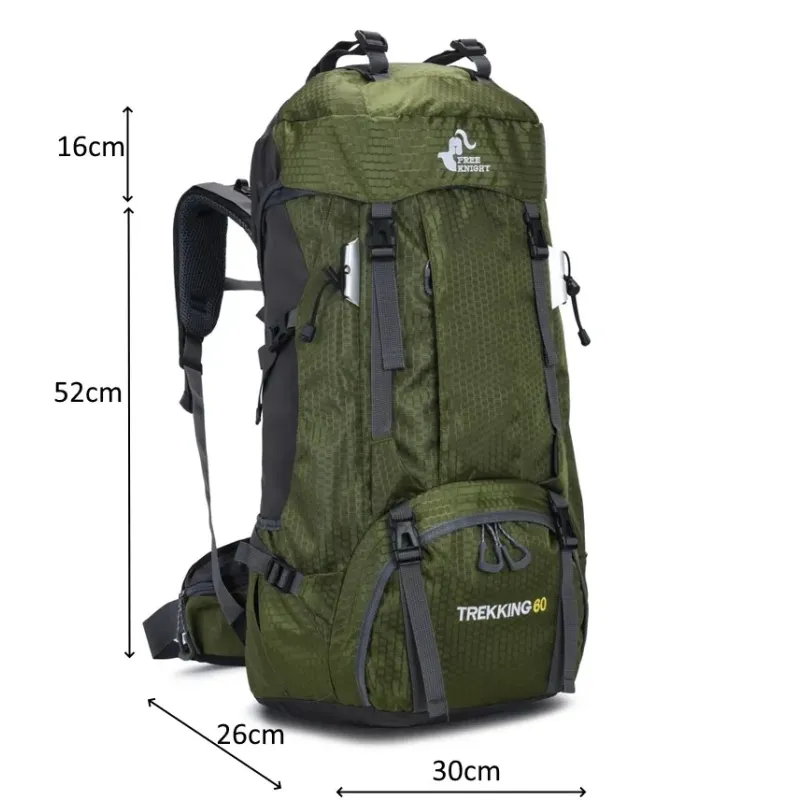 Matkaseljakott RG Trekking 60 (50L + 10L) Khaki Green