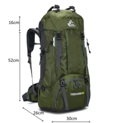 Matkaseljakott RG Trekking 60 (50L + 10L) Khaki Green