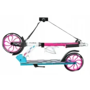 Складной самокат Raven Galaxia Blue/Pink 200mm LED колеса с держателем для