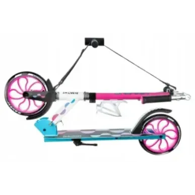 Kokkupandav tõukeratas Raven Galaxia Blue/Pink 200mm LED ratastega ja pudelihoidjaga+kell