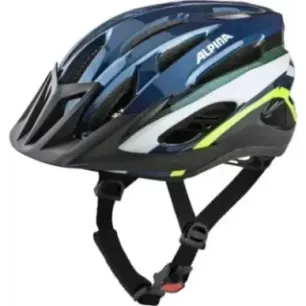 Bike Helmet Alpina MTB17 dark blue &amp neon 54-58
