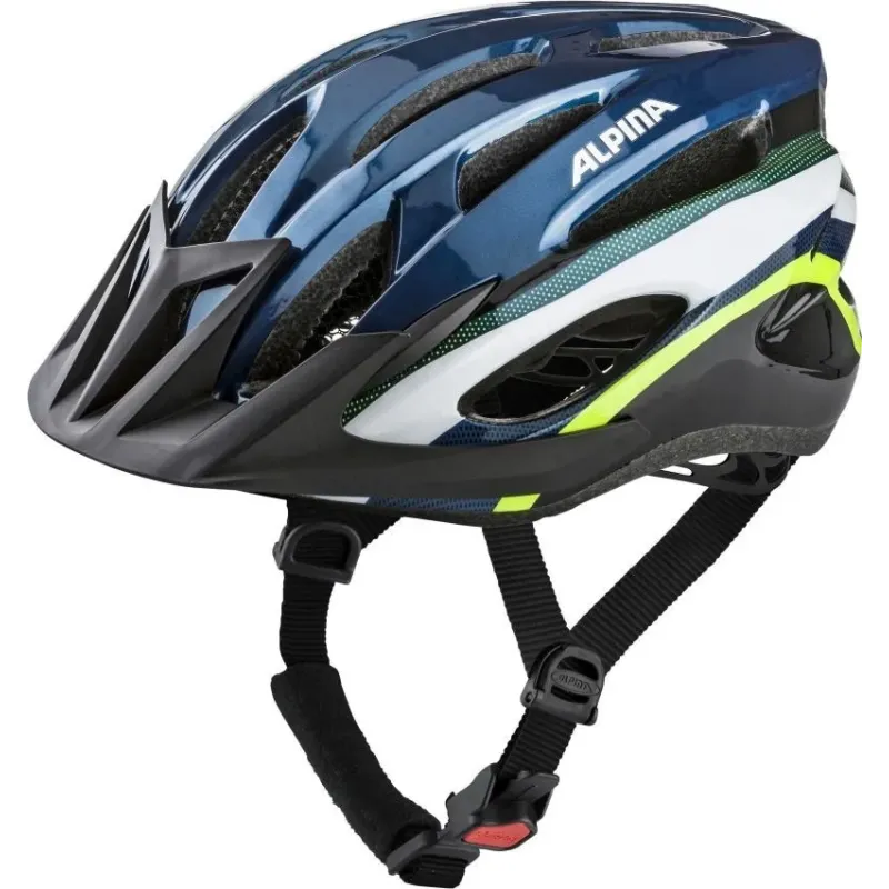 Bike Helmet Alpina MTB17 dark blue &amp neon 54-58