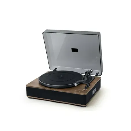 Muse MT-107 BTO Turntable Stereo System, Black/Brown Muse