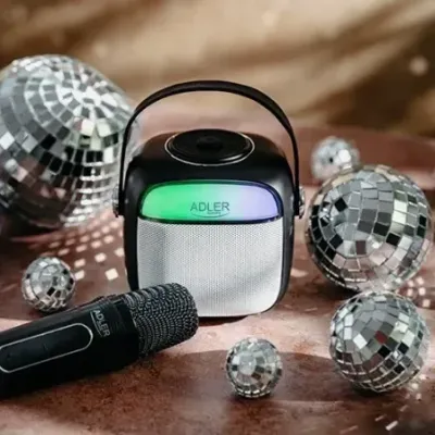 Adler AD 1199 black Karaoke speaker with microphone - SD/USB/AUX/Bluetooth