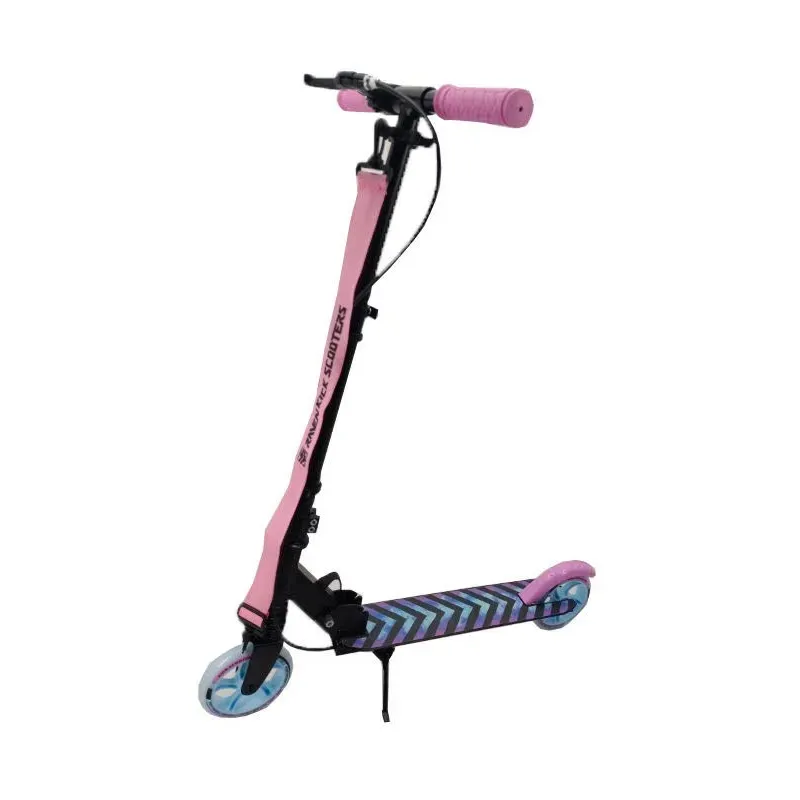 Детский самокат Raven Pastelle Black/Pink 145мм с ручным тормозом и передним