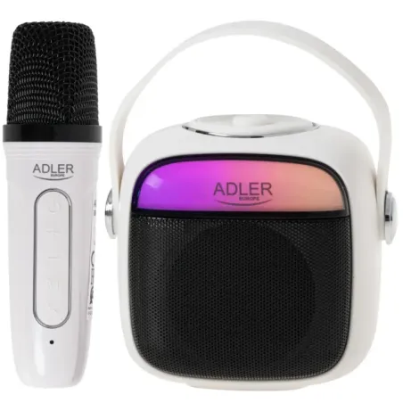Karaoke Speaker With Microphone AD 1199W Bluetooth White Portable Wireless connection