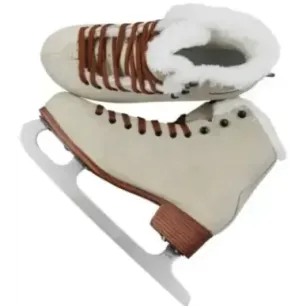 Roces Suede Eco-Fur Figure Skates (Suede Brown|39)