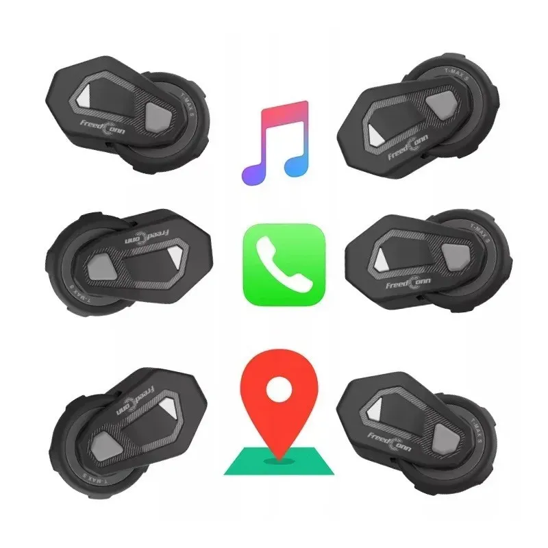 FREEDCONN T-MAX S V4 PRO SINGLE motorcycle intercom Black