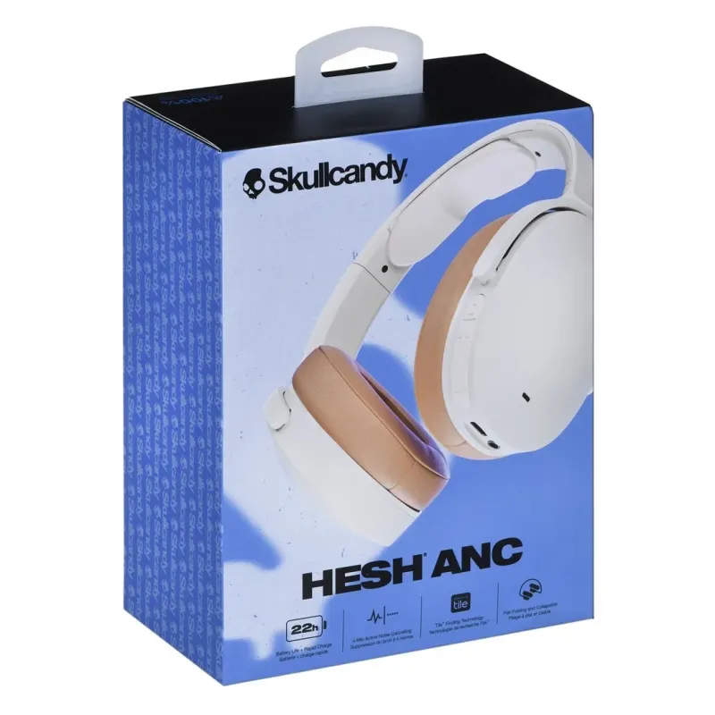 Skullcandy Hesh ANC Headphones Wired &amp Wireless Head-band Calls/Music USB Type-C Bluetooth White