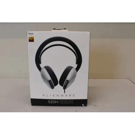 SALE OUT. Dell Alienware Wired Gaming Headset - AW520H (Lunar Light), UNPACKED, USED, MISSING CONNECTOR TRANSITION FROM