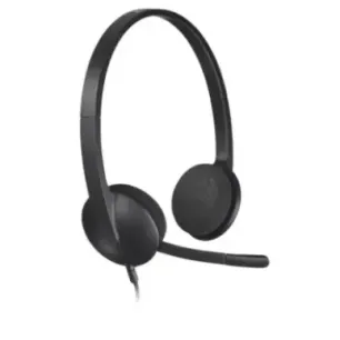Logitech H340 USB Computer Headset Wired Head-band Office/Call center USB Type-A Black