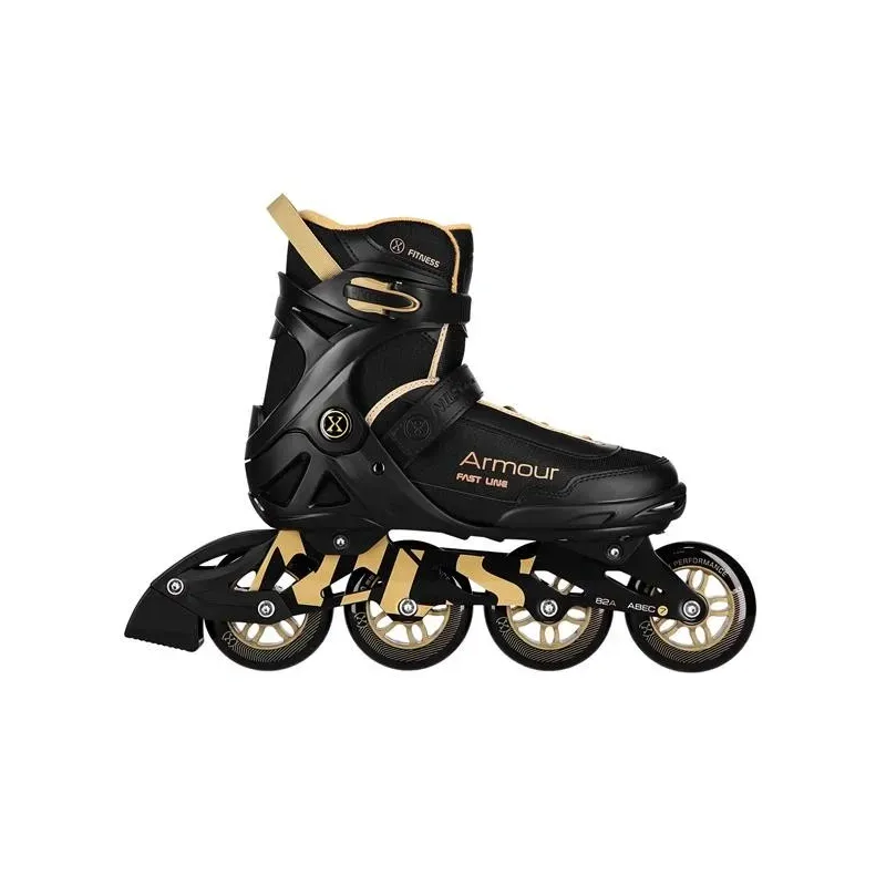 NA22151 INLINE SKATES ARMOUR BLACK GOLD SIZE 44  NILS EXTREME