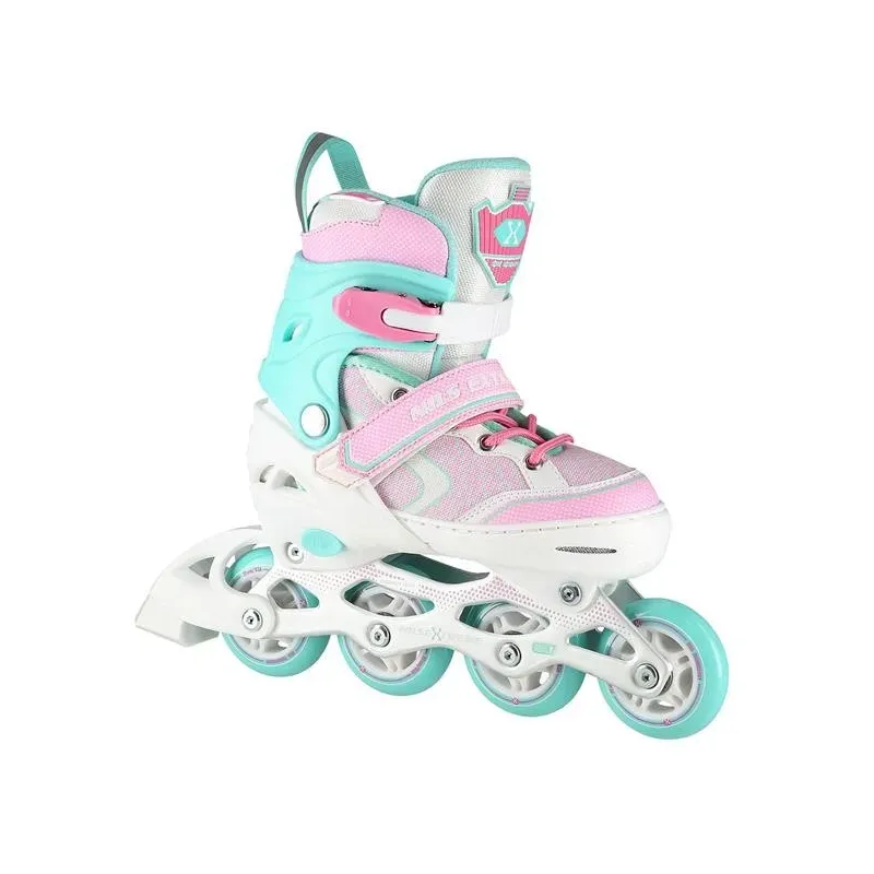 NA14198 WHITE-TURQUOISE SIZE L(39-42)  IN-LINE SKATES NILS EXTREME