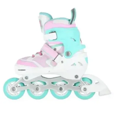 NA14198 WHITE-TURQUOISE SIZE L(39-42)  IN-LINE SKATES NILS EXTREME
