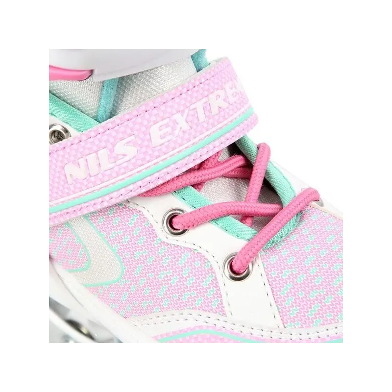 NA14198 WHITE-TURQUOISE SIZE L(39-42)  IN-LINE SKATES NILS EXTREME