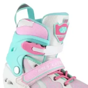 NA14198 WHITE-TURQUOISE SIZE L(39-42)  IN-LINE SKATES NILS EXTREME