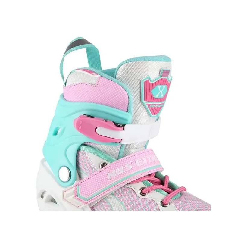 NA14198 WHITE-TURQUOISE SIZE L(39-42)  IN-LINE SKATES NILS EXTREME
