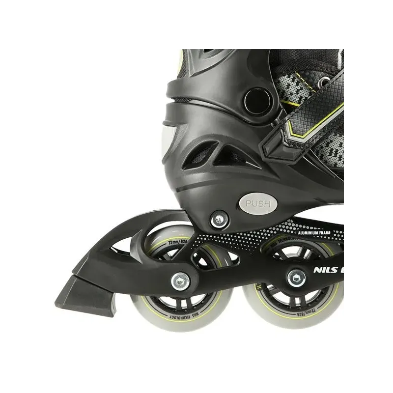 NA14198 BLACK-YELLOW SIZE L (39-42)  IN-LINE SKATES NILS EXTREME