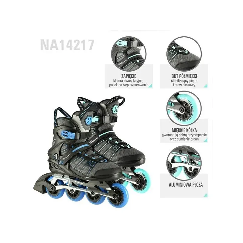 NA14217 BLACK-MINT SIZE 41 IN-LINE SKATES NILS EXTREME