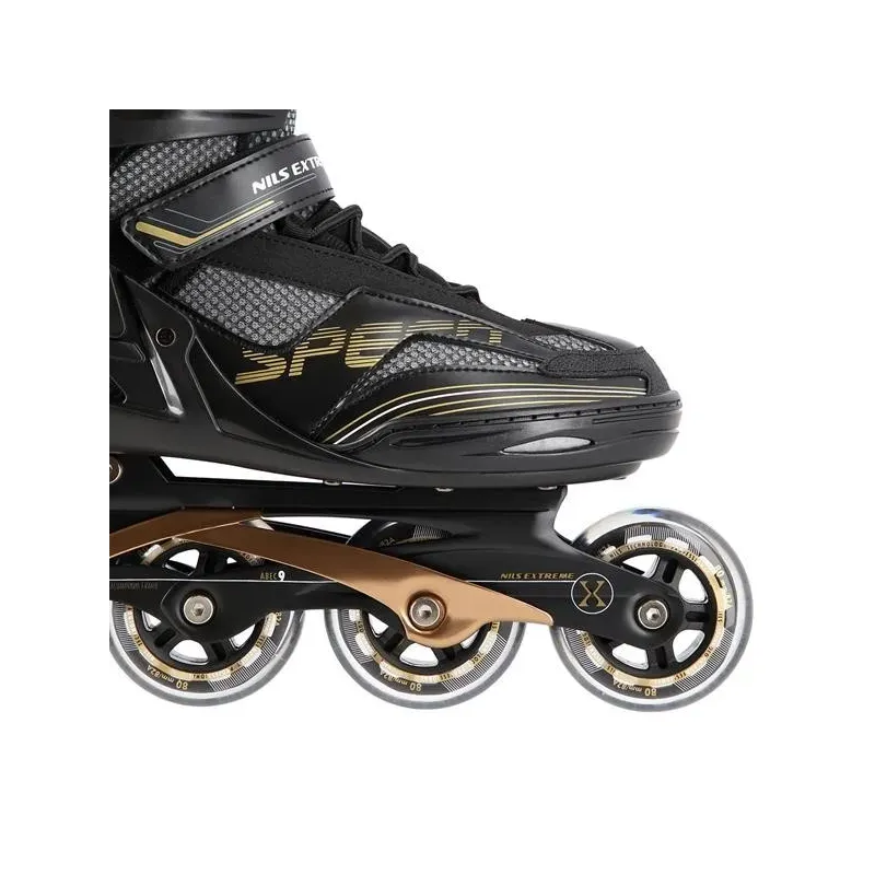 NA2150 BLACK-GOLD SIZE 41 IN-LINE SKATES NILS EXTREME